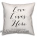 Ophelia Co. Jaycee Love Lives Here Script Throw Pillow OPCO5660